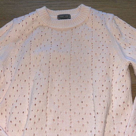 Point Sur Pointelle Sweater - S - Picture 2 of 5